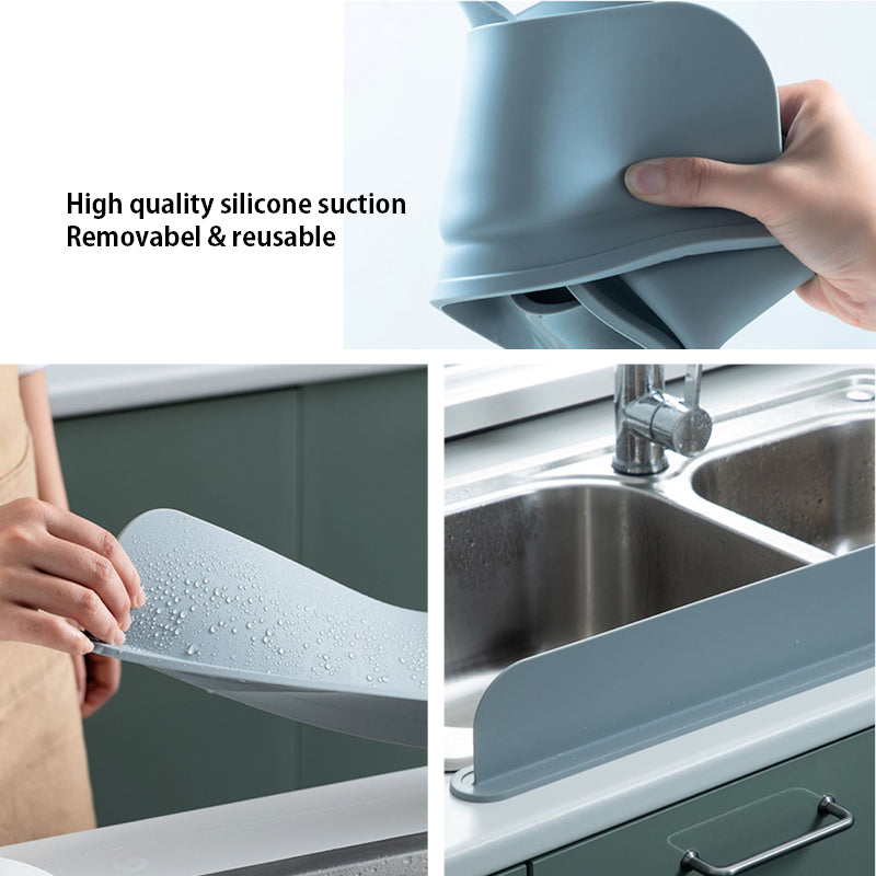 Silicone splash-proof sink baffle plate barrier