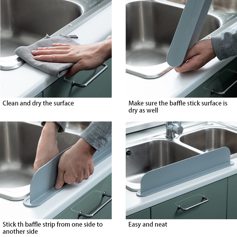 Silicone splash-proof sink baffle plate barrier