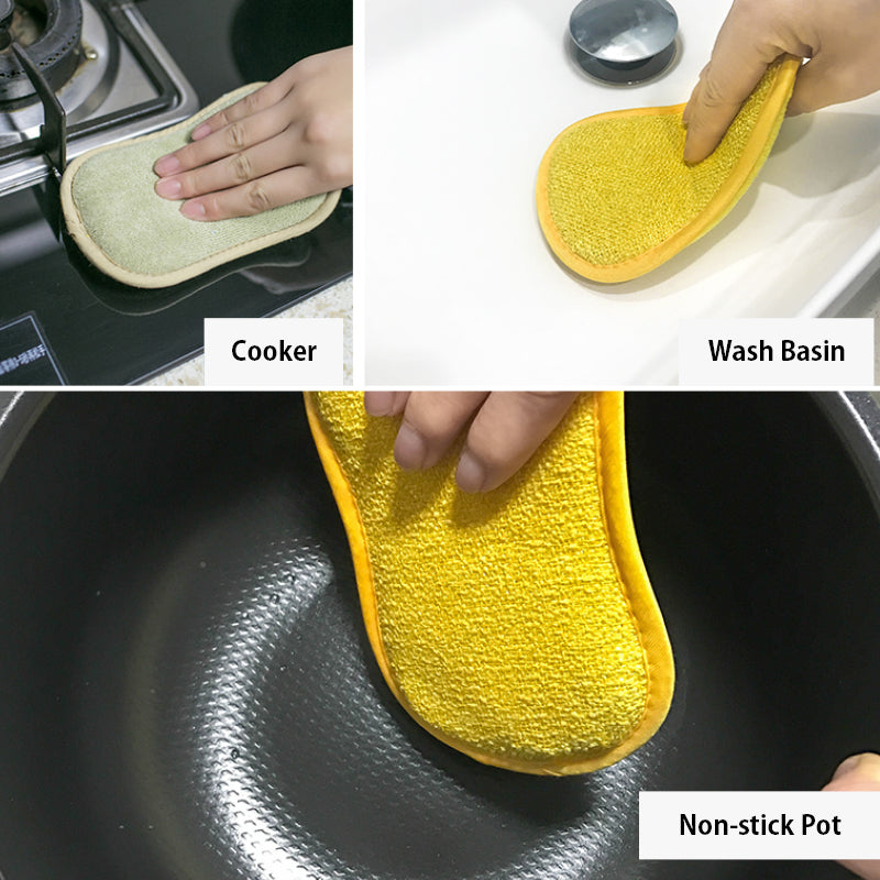 (5pcs) Magic scrub dish towel dishwashing antibacterial sponge