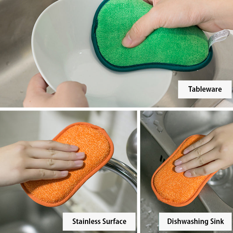 (5pcs) Magic scrub dish towel dishwashing antibacterial sponge