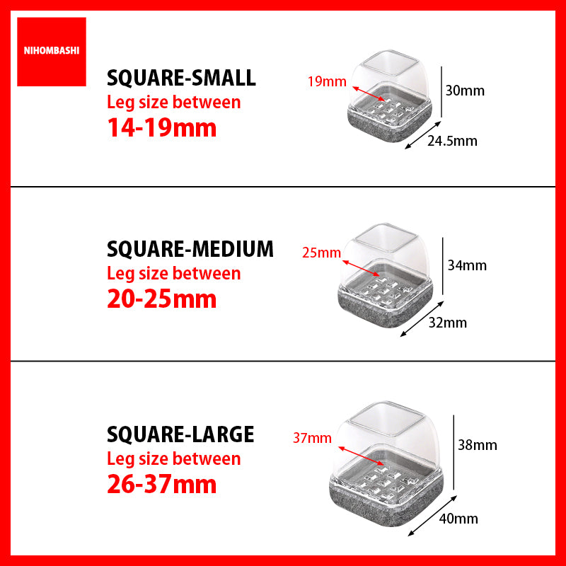 4pcs/8pcs Transparent Table Chair Leg Floor Protectors