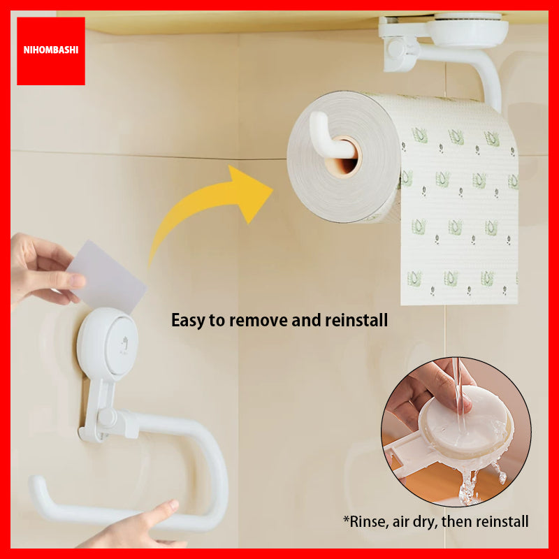 Vacuum Suction Cup Kitchen Roll Towel Holder