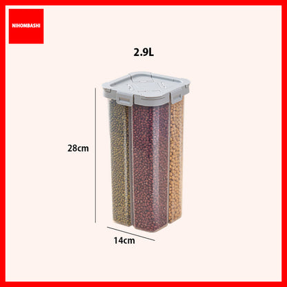 Grains Cereal Food Storage Air Tight Container with 4 Locks