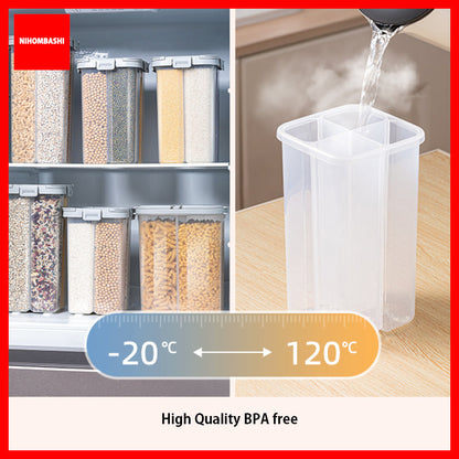 Grains Cereal Food Storage Air Tight Container with 4 Locks