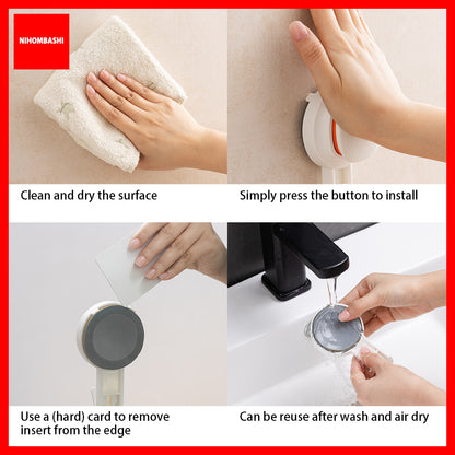 Removable Drill-free Showerhead Holder Reusable Suction Hook