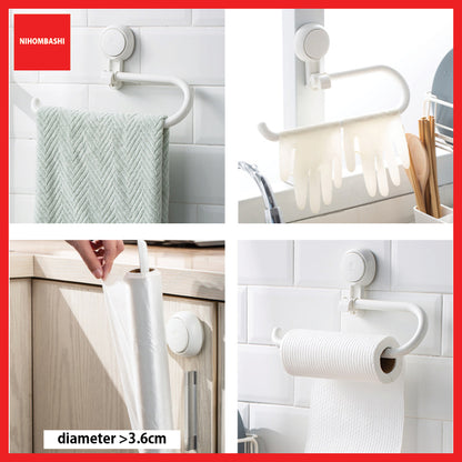 Vacuum Suction Cup Kitchen Roll Towel Holder
