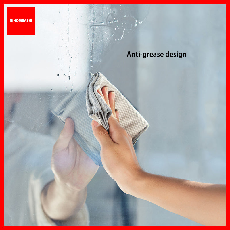 (5pcs/3pcs) Kitchen Anti-Grease Wiping Towel Fish Scale Car Wipe Cloth