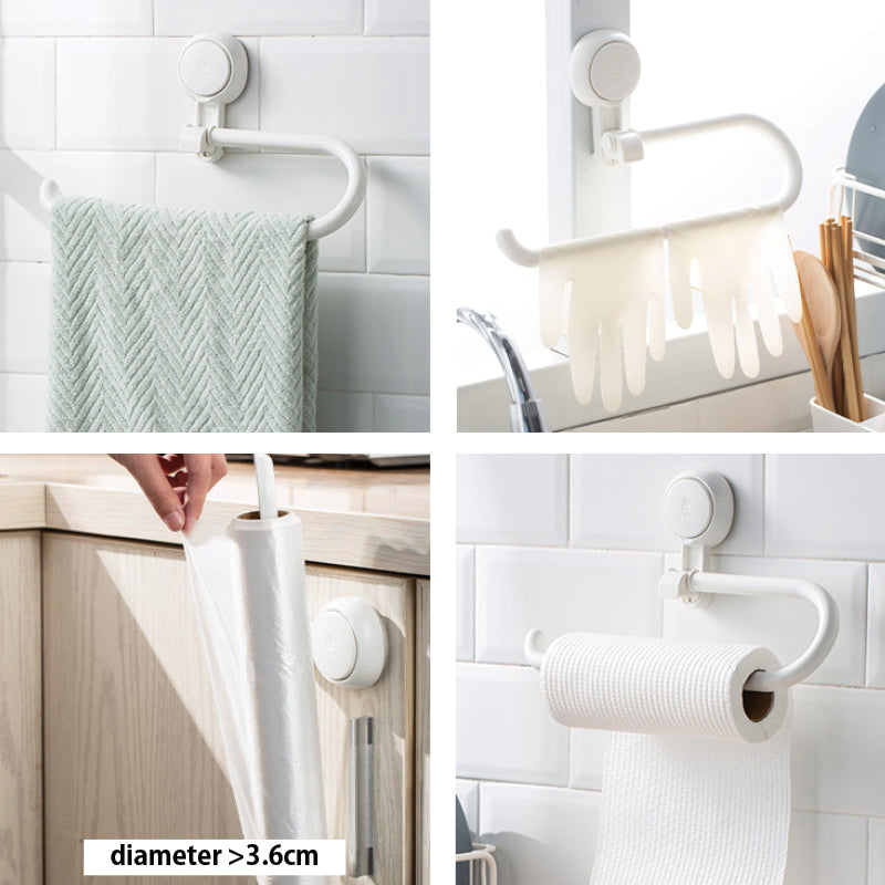 Vacuum Suction Cup Kitchen Roll Towel Holder