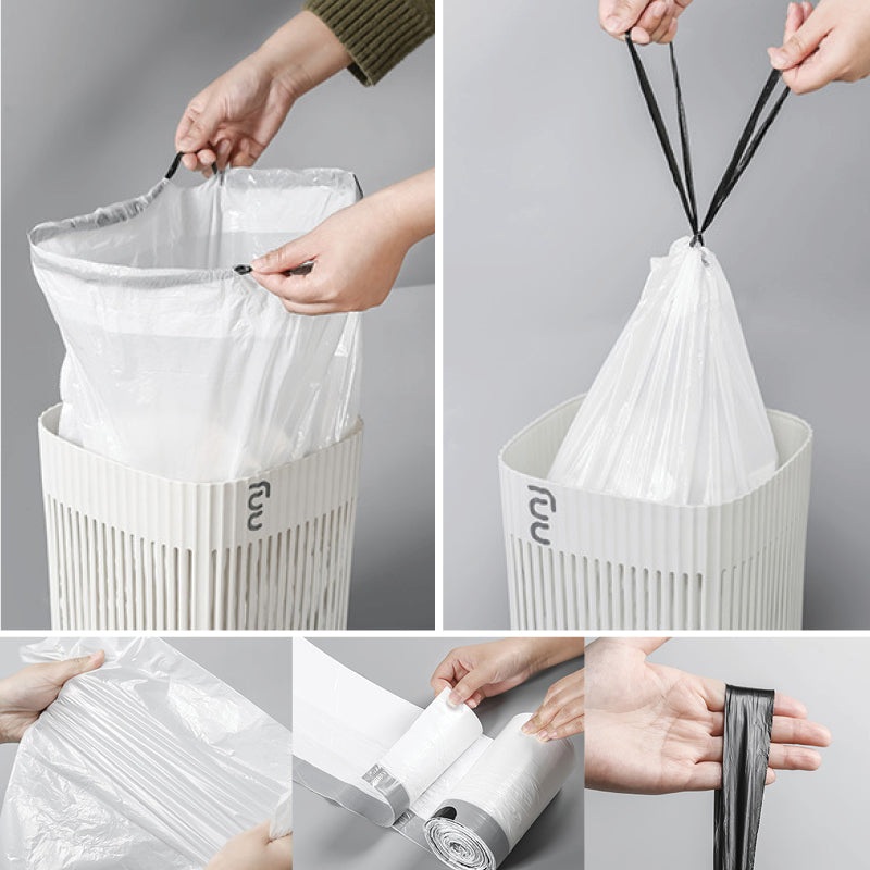 Extra Thick Large Roll Tear-Free Drawstring Garbage Bag