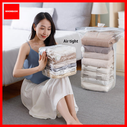 (9pcs) No PumpThree-Dimensional Vacuum Bags For Clothes