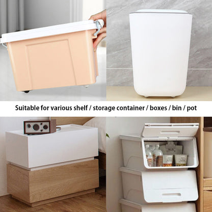 (8pcs) Self-adhesive Swivel Casters Universal Wheels Stainless Steel