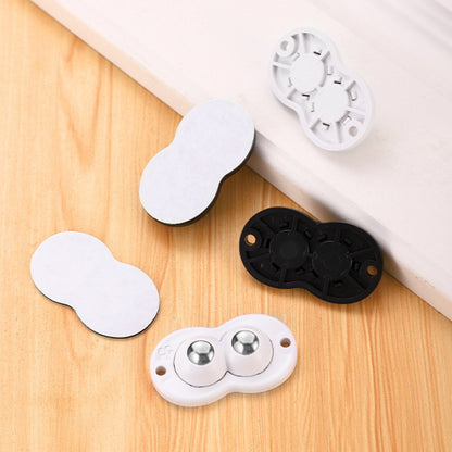 (8pcs) Self-adhesive Swivel Casters Universal Wheels Stainless Steel