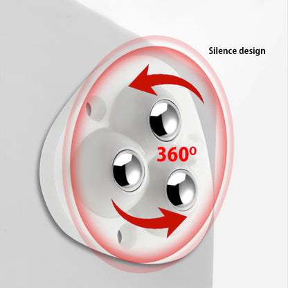 (8pcs) Self-adhesive Swivel Casters Universal Wheels Stainless Steel