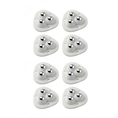 (8pcs) Self-adhesive Swivel Casters Universal Wheels Stainless Steel