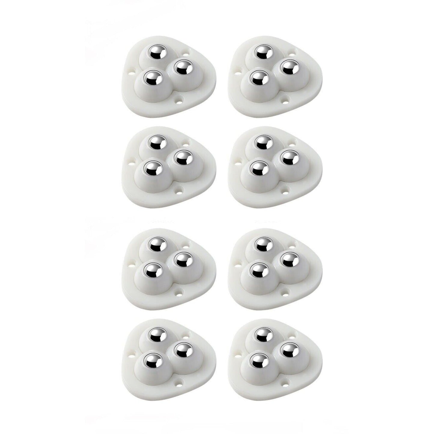 (8pcs) Self-adhesive Swivel Casters Universal Wheels Stainless Steel