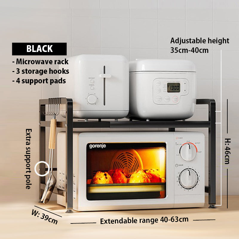 Expandable Microwave Oven Rack Stand Shelf Holder