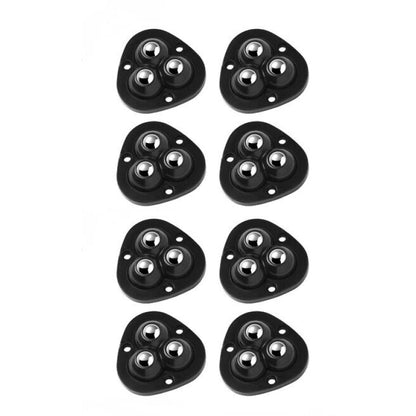 (8pcs) Self-adhesive Swivel Casters Universal Wheels Stainless Steel