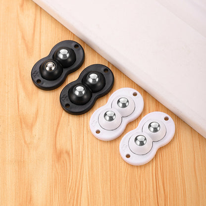 (8pcs) Self-adhesive Swivel Casters Universal Wheels Stainless Steel